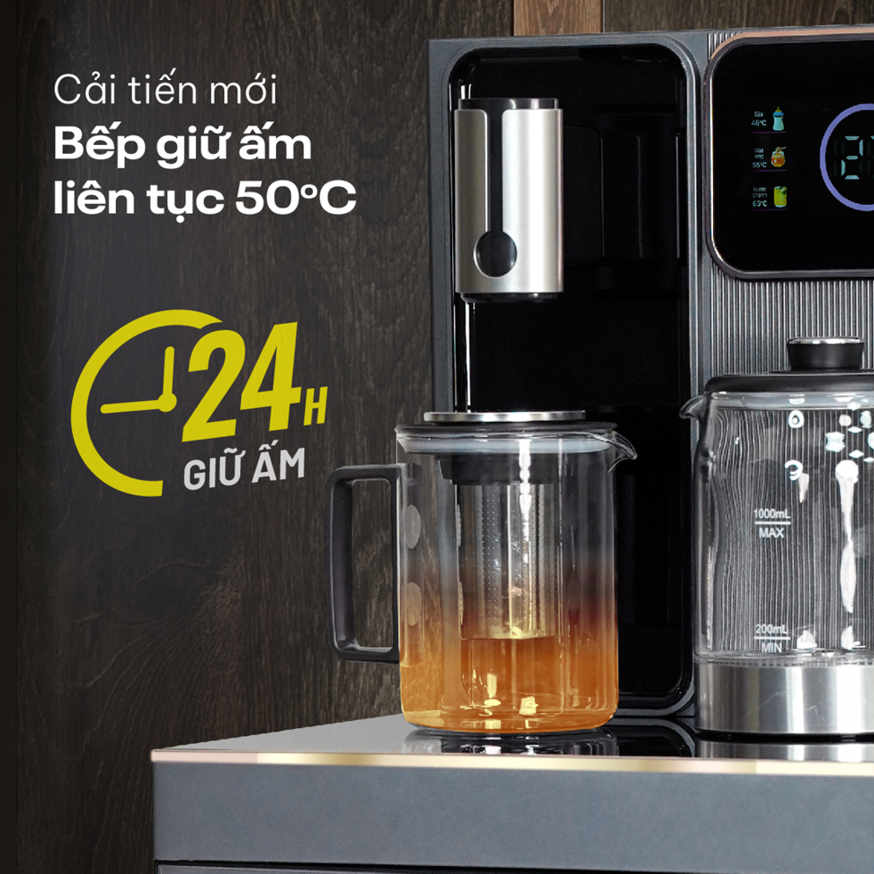 Cây nước nóng lạnh có ngăn hỗ trợ khử khuẩn UV Fujihome TB241UV